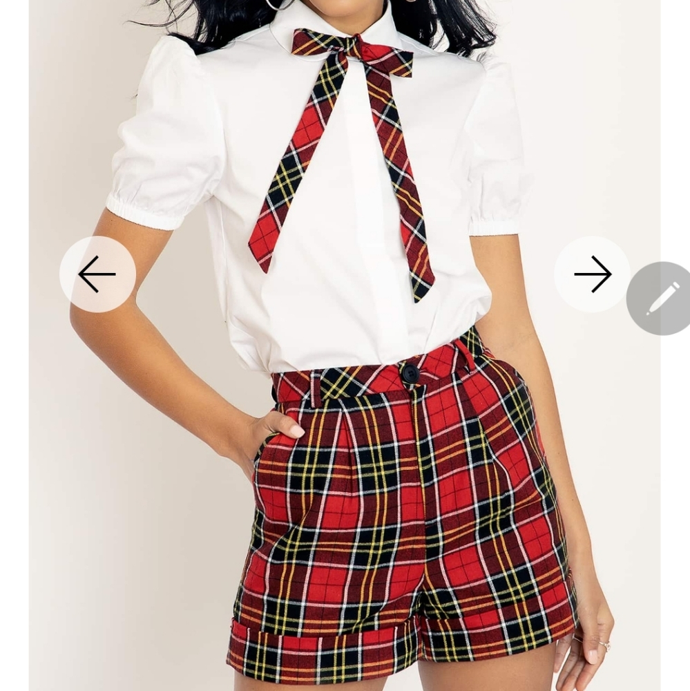 NWT BlackMilk Harry Potter Tartan Gryffindor shorts Sz 12 (AU size) Med / Large